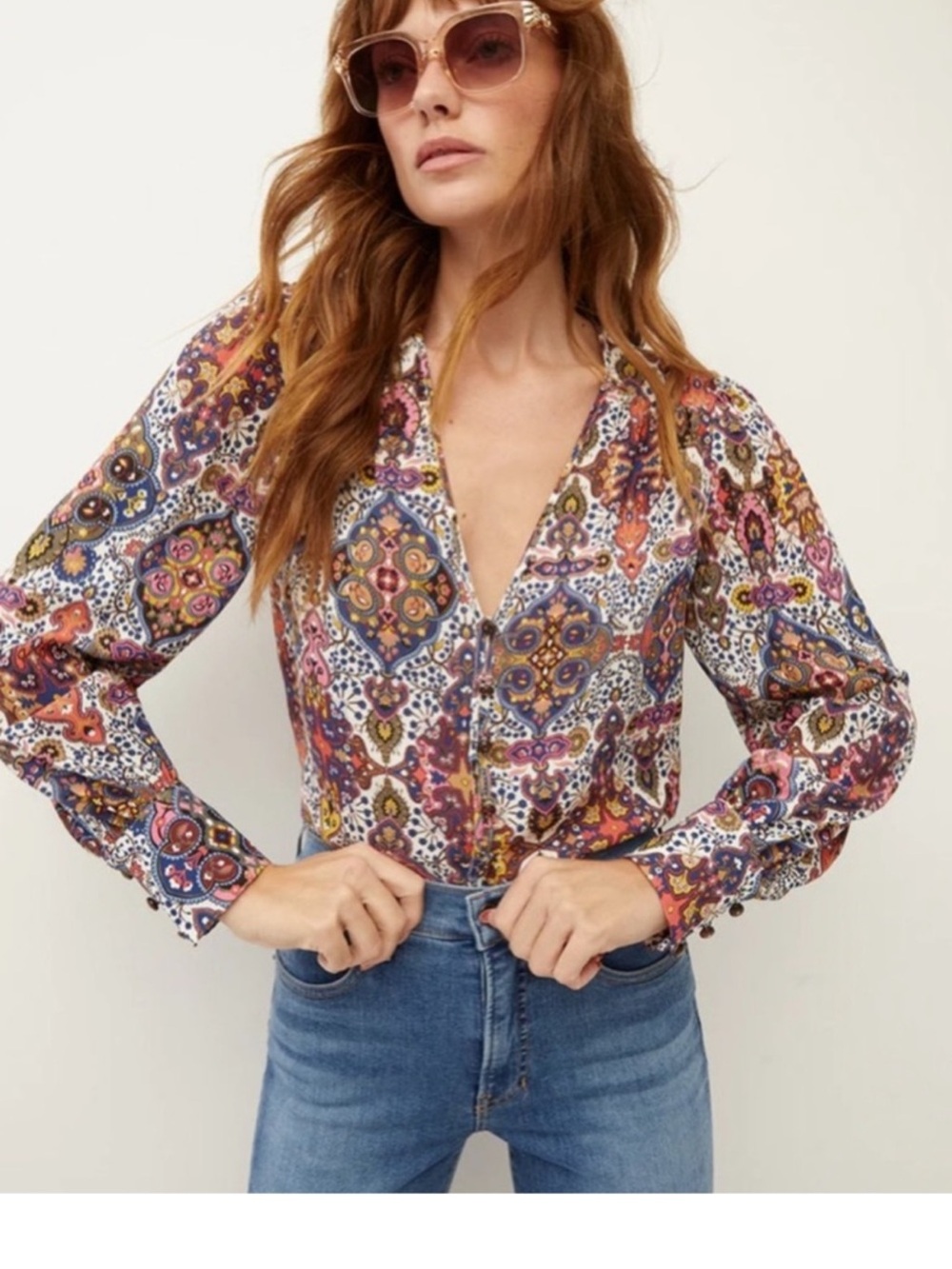 Veronica Beard Sura blouse multicolored size 8